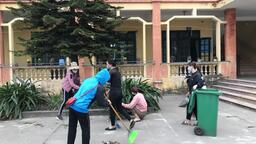 VỆ SINH TRƯỜNG LỚP PHÒNG CHỐNG DỊCH COVID